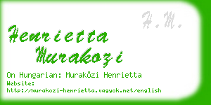 henrietta murakozi business card