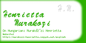henrietta murakozi business card